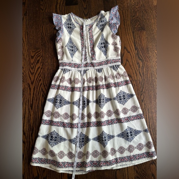 Loft Midi Flutter Sleeve Dress, Size Small - Picture 9 of 11